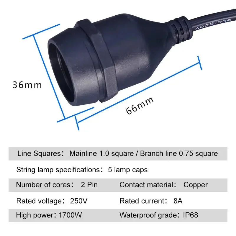 Outdoor E27 Threaded Head Lamp - огляд і ціна Outdoor Power Strip Weatherproof