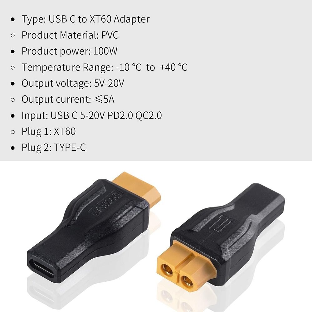 5525 7450 USB C to XT60 Adapte - огляд і ціна Outdoor Power Adapter Usb C